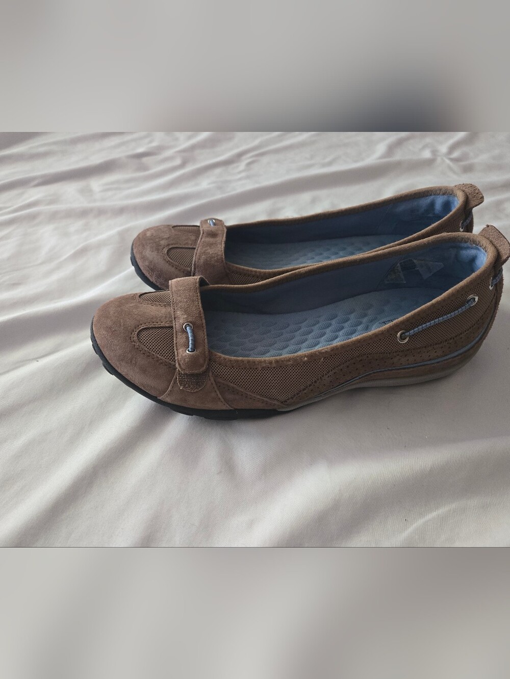 Women’s Brown Leather Comfort Slip On Shoes Privo By Clarks Sz 8W
